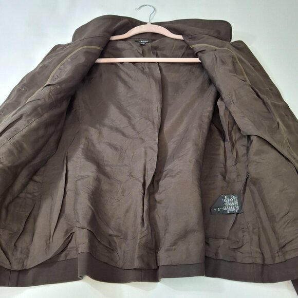 Womens Peplum Utility Jacket Sz 13/14 Brown Smart Cotton - Picture 13 of 16